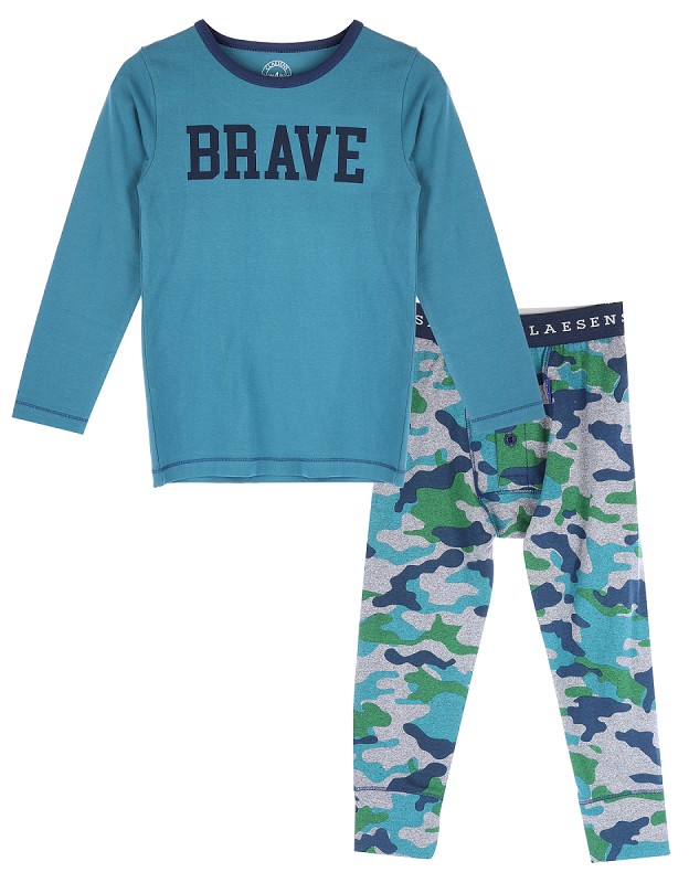 zwaar Split Broek Kinderkleding CEMALI / Claesen's Pyjama Army Blue - cemali